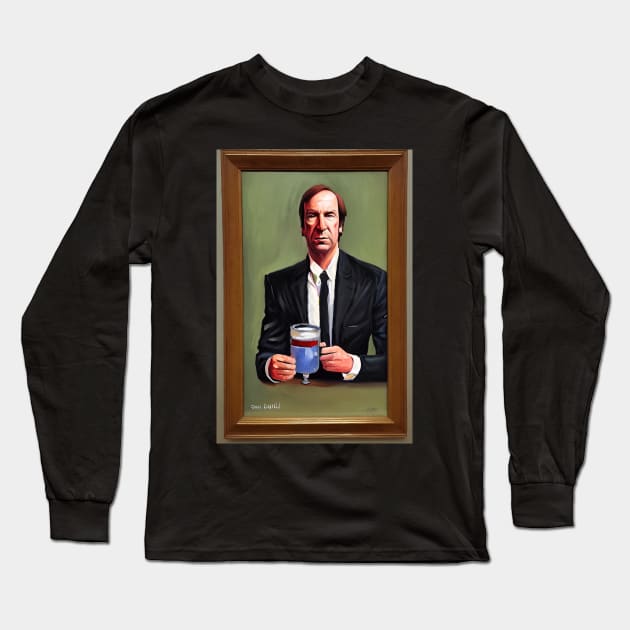 Saul Goodman Painting Long Sleeve T-Shirt by ShirtsThatGoHard